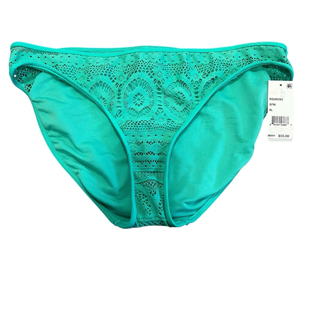 Kenneth Cole Seafoam Green Bikini Swimwear with Lace Detail Size XL